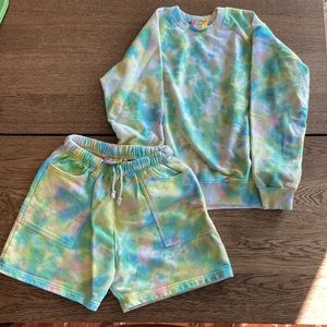 Big Bud Tie Dye Shorts Sweat Suit Unisex size M